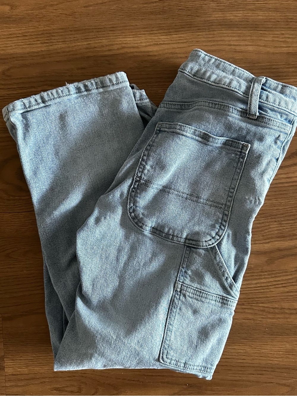HIGH RISE LIGHT WASH WOMEN’S CARPENTER WIDE LEG JEANS